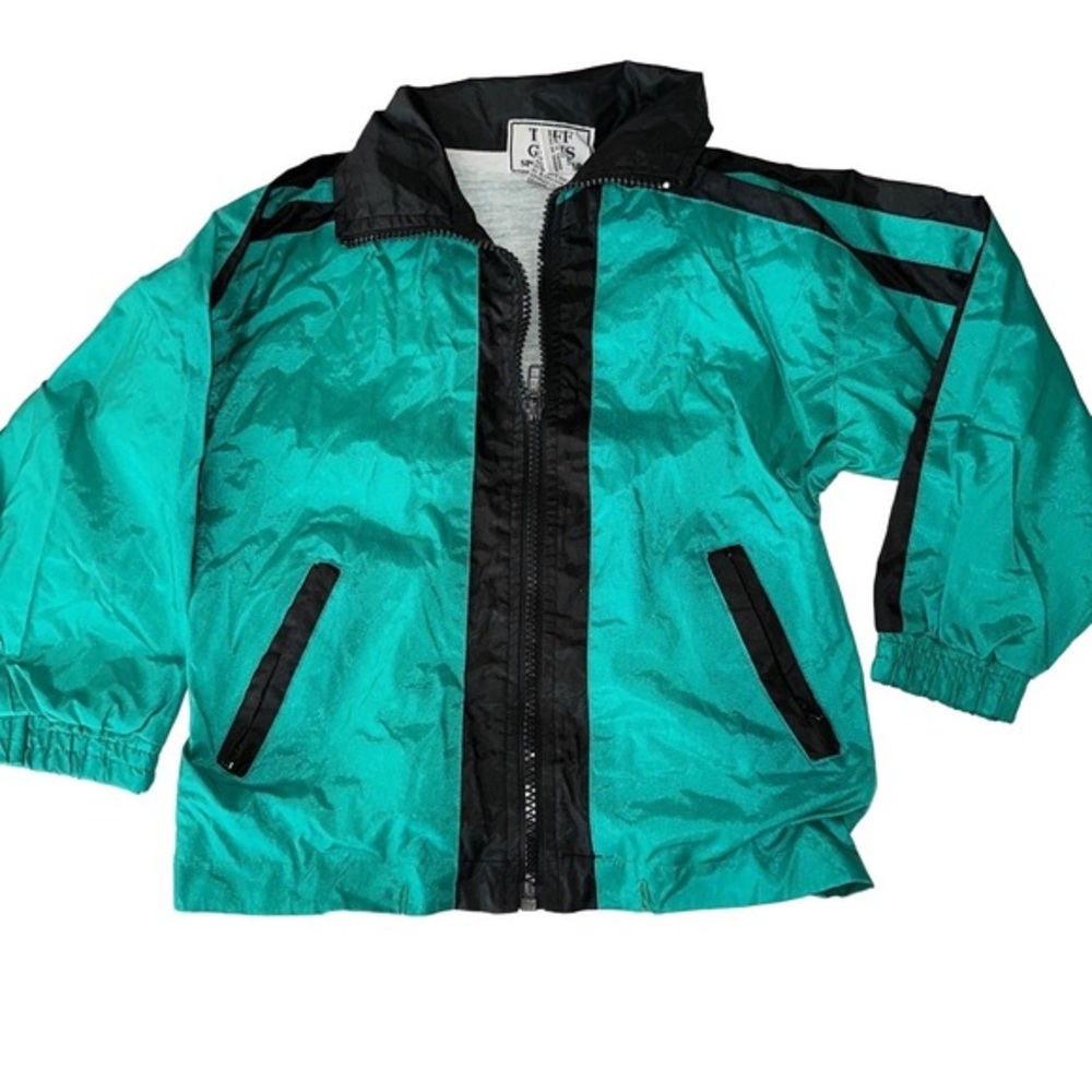 Teal windbreaker jacket size 4T (4)